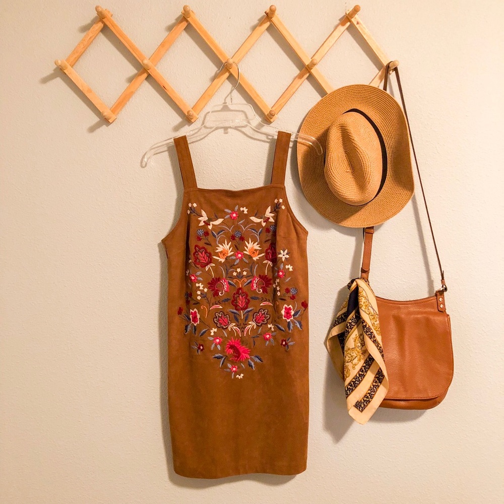 Abercrombie and Fitch embroidered overall dress